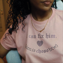 Load image into Gallery viewer, Bedazzled "I can fix Choso" Baby Tee