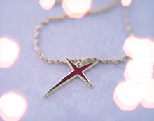 Load image into Gallery viewer, Red X Necklace
